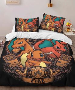 Alternative view of Housse De Couette Salamèche Reptincel Dracaufeu Feu Pokémon Parure de lit Ensemble De Literie