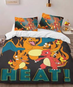 Alternative view of Housse De Couette Salamèche Reptincel Dracaufeu Feu Pokémon 5 Parure de lit Ensemble De Literie