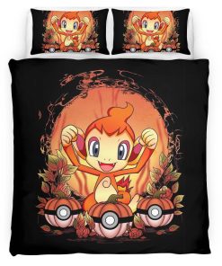Housse De Couette Chimpenfeu Pokémon Parure de lit Ensemble De Literie