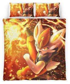 Housse De Couette Pyrobut Pokémon 9 Parure de lit Ensemble De Literie