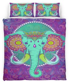 Housse De Couette Éléphant coloré – Style Parure de lit Ensemble De Literie