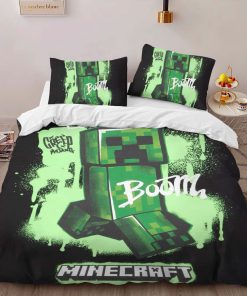 Alternative view of Housse De Couette Creeper Minecraft Explosion Parure de lit Ensemble De Literie