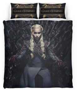 Housse De Couette Daenerys Targaryen sur le Trône de Fer Parure de lit Ensemble De Literie