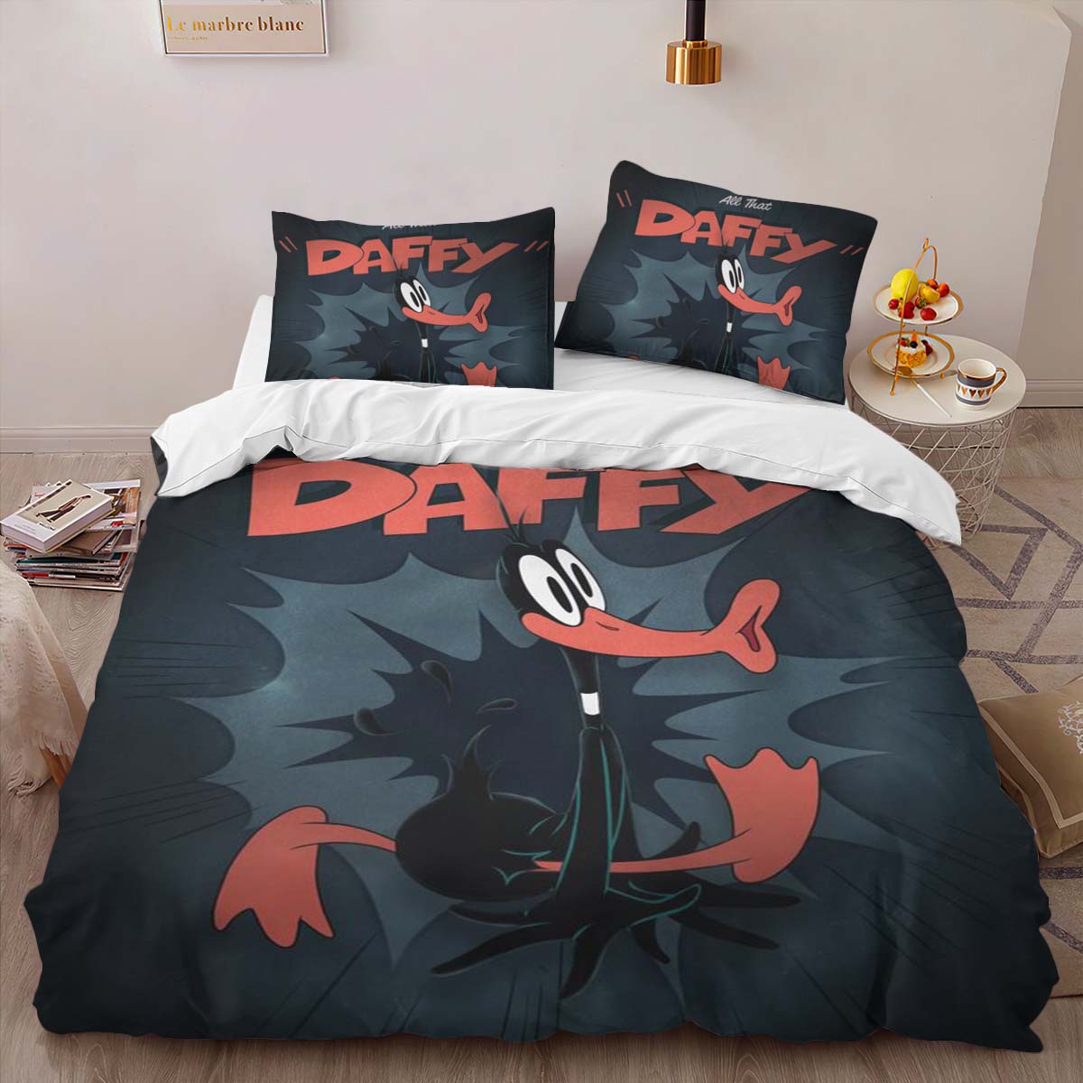 Housse De Couette Daffy Duck – Looney Tunes 01 Parure de lit Ensemble De Literie – Image 2