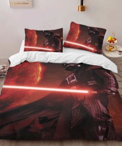 Alternative view of Housse De Couette Dark Vador sabre laser rouge Parure de lit Ensemble De Literie