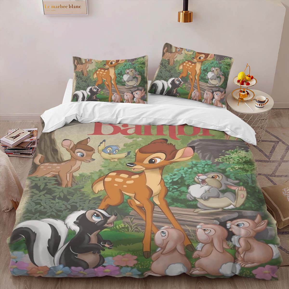 Housse De Couette Bambi & Panpan Disney 8 Parure de lit Ensemble De Literie – Image 2