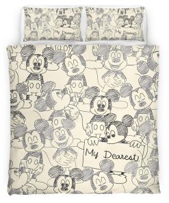 Housse De Couette Mickey Mouse Disney 24 Parure de lit Ensemble De Literie