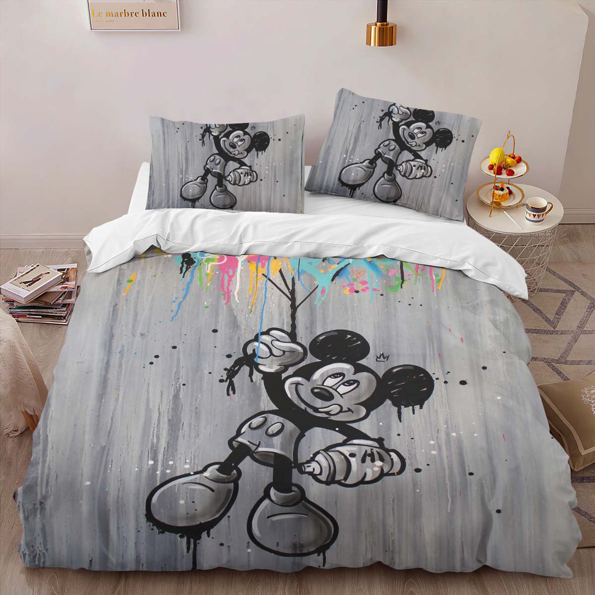 Housse De Couette Mickey Mouse Disney 5 Parure de lit Ensemble De Literie – Image 2