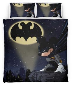 Housse De Couette Mickey Mouse façon Batman Parure de lit Ensemble De Literie
