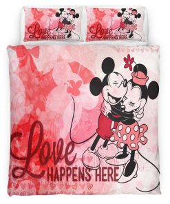 Housse De Couette Mickey Mouse & Minnie Mouse Disney 11 Parure de lit Ensemble De Literie