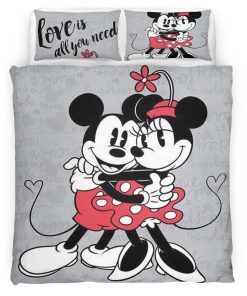 Housse De Couette Mickey Mouse & Minnie Mouse Disney 17 Parure de lit Ensemble De Literie