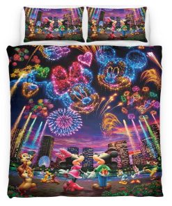 Housse De Couette Mickey Mouse & Minnie Mouse Disney 2 Parure de lit Ensemble De Literie