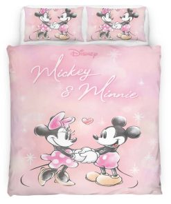 Housse De Couette Mickey Mouse & Minnie Mouse Disney 20 Parure de lit Ensemble De Literie