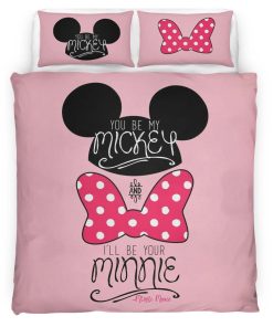 Housse De Couette Mickey Mouse & Minnie Mouse Disney 21 Parure de lit Ensemble De Literie