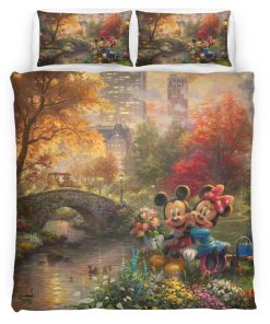 Housse De Couette Mickey Mouse & Minnie Mouse Disney Parure de lit Ensemble De Literie
