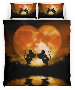 Housse De Couette Mickey Mouse & Minnie Mouse Disney 8 Parure de lit Ensemble De Literie