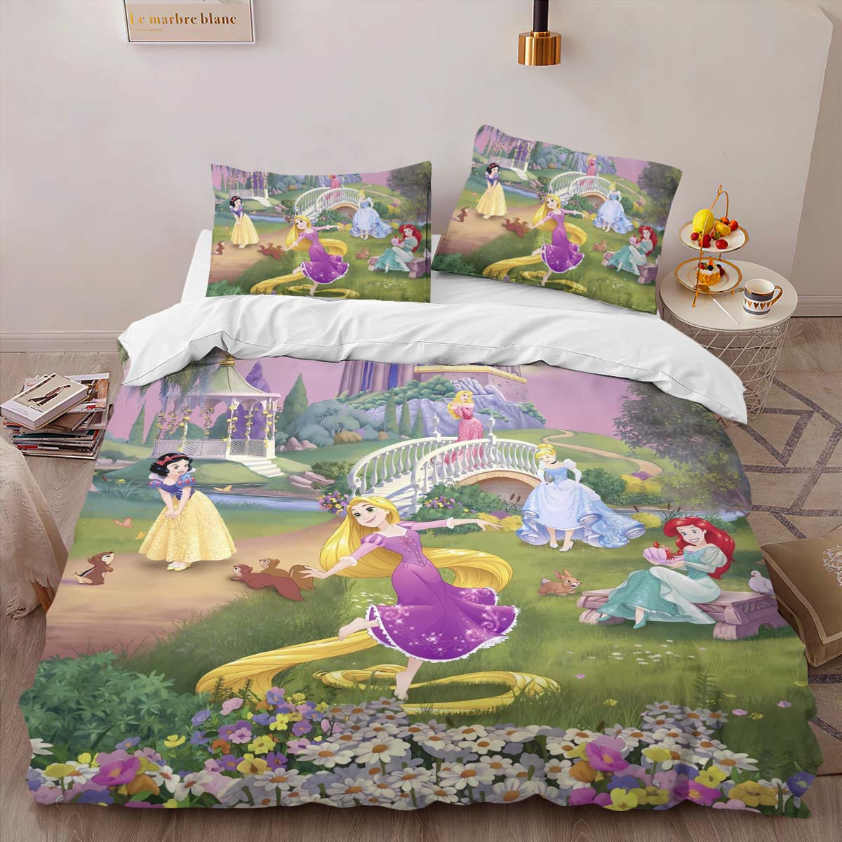 Housse De Couette Princesses Disney 20 Parure de lit Ensemble De Literie – Image 2