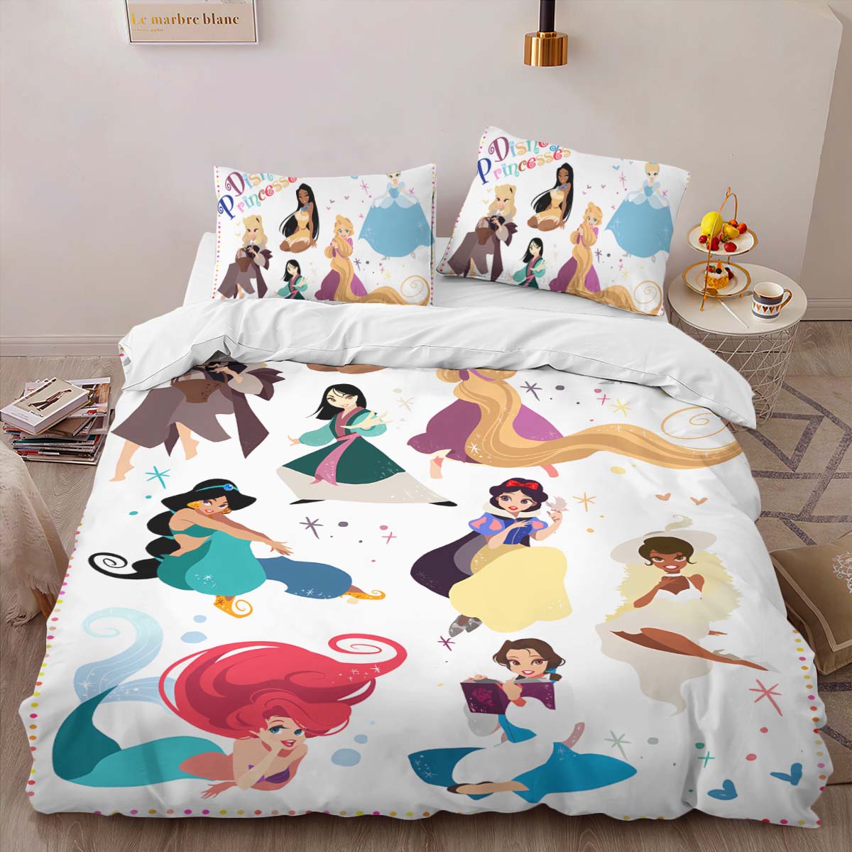 Housse De Couette Princesses Disney 30 Parure de lit Ensemble De Literie – Image 2