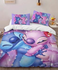 Alternative view of Housse De Couette Disney Stitch et Angel Amoureux Parure de lit Ensemble De Literie
