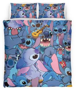 Housse De Couette Disney Stitch Personnage 3 Parure de lit Ensemble De Literie