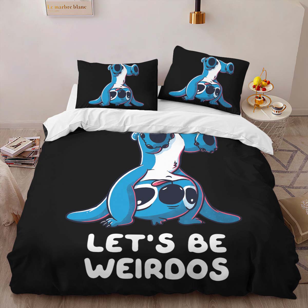 Housse De Couette Disney Stitch Let’s Be Weirdos Parure de lit Ensemble De Literie – Image 2