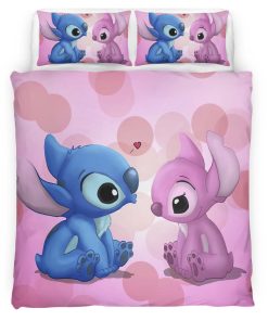 Housse De Couette Disney Stitch et Angel 16 Parure de lit Ensemble De Literie
