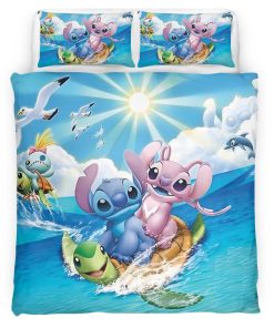 Housse De Couette Disney Stitch et Angel 17 Parure de lit Ensemble De Literie
