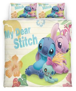 Housse De Couette Disney Stitch et Angel 18 Parure de lit Ensemble De Literie