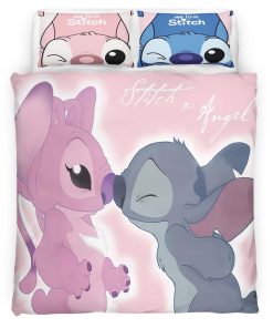 Housse De Couette Disney Stitch et Angel 20 Parure de lit Ensemble De Literie