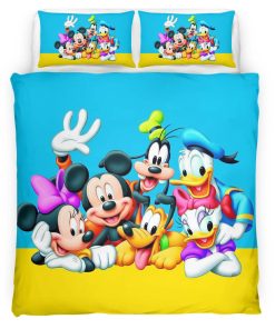 Housse De Couette Donald Duck, Daisy, Mickey, Dingo & Pluto Parure de lit Ensemble De Literie