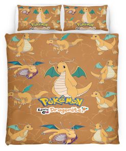 Housse De Couette Dracolosse Pokémon Parure de lit Ensemble De Literie