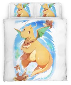 Housse De Couette Dracolosse Pokémon 5 Parure de lit Ensemble De Literie