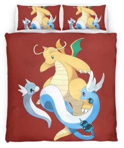 Housse De Couette Dracolosse Pokémon 6 Parure de lit Ensemble De Literie