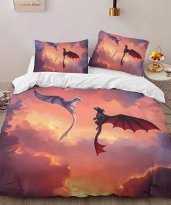 Alternative view of Housse De Couette Dragons – Krokmou & Furie Éclair 11 Parure de lit Ensemble De Literie