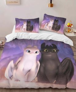 Alternative view of Housse De Couette Dragons – Krokmou & Furie Éclair 14 Parure de lit Ensemble De Literie
