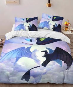 Alternative view of Housse De Couette Dragons – Krokmou & Furie Éclair 2 Parure de lit Ensemble De Literie