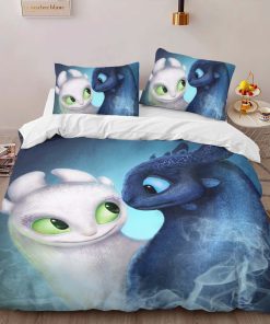 Alternative view of Housse De Couette Dragons – Krokmou & Furie Éclair 9 Parure de lit Ensemble De Literie