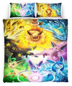 Housse De Couette Évolution Évoli Pokémon 1 Parure de lit Ensemble De Literie