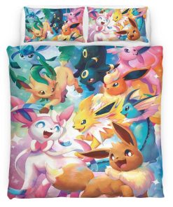 Housse De Couette Évolution Évoli Pokémon 10 Parure de lit Ensemble De Literie