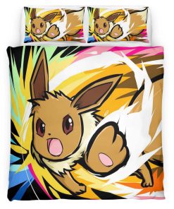 Housse De Couette Évolution Évoli Pokémon 11 Parure de lit Ensemble De Literie