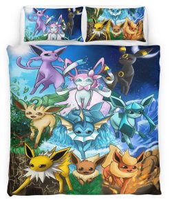 Housse De Couette Évolution Évoli Pokémon 12 Parure de lit Ensemble De Literie