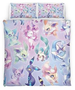 Housse De Couette Évolution Évoli Pokémon 5 Parure de lit Ensemble De Literie