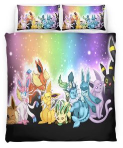 Housse De Couette Évolution Évoli Pokémon 6 Parure de lit Ensemble De Literie