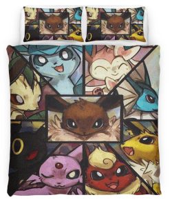 Housse De Couette Évolution Poké Ball Pokémon 4 Parure de lit Ensemble De Literie