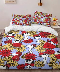 Alternative view of Housse De Couette Snoopy Floral Parure de lit Ensemble De Literie