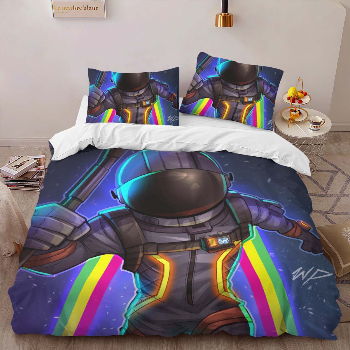 Housse De Couette Fortnite Battle Royale Espace Galaxie Parure de lit Ensemble De Literie – Image 2