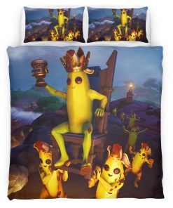 Housse De Couette Fortnite Battle Royale Peely le Roi Banane Parure de lit Ensemble De Literie