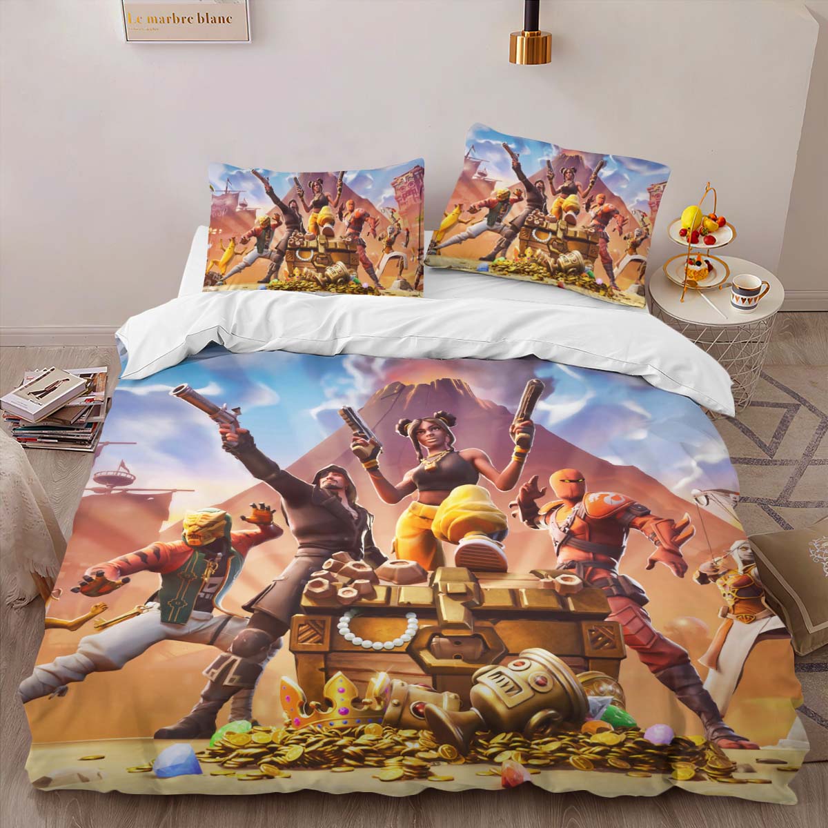 Housse De Couette Fortnite Chapitre Saison 8 Parure de lit Ensemble De Literie – Image 2