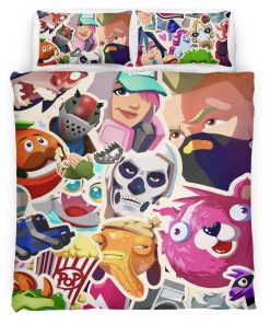 Housse De Couette Fortnite Icône Tous les skins Parure de lit Ensemble De Literie