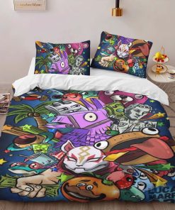 Alternative view of Housse De Couette Fortnite Lama de butin Drift Tomatohead Cuddle Team Leader V-Bucks Parure de lit Ensemble De Literie